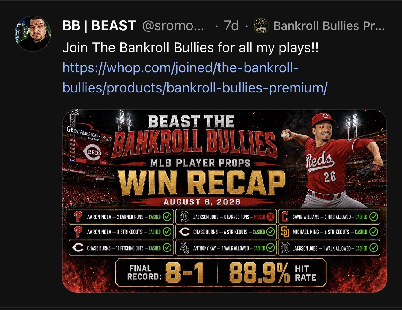 Bankroll Bullies recap 9